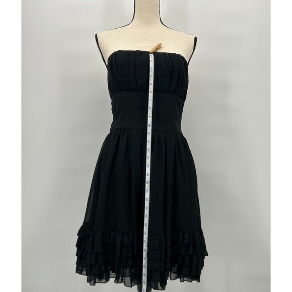 KENSIE GIRL Black Cocktail Party Formal Dress~Strapless Mini w Ruffles LBD~Sz S - Picture 11 of 14